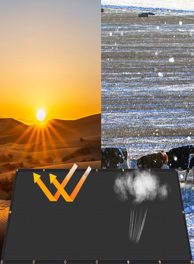 Wesnoy حاجز إسطبل خيول من ويسنوي، مقاس 112 × 44 بوصة، مزود بحلقات معدنية وأربطة. شاشة شبكية متينة لحماية الخصوصية، مناسبة لإسطبلات الخيول والشرفات والباحات والحدائق الخلفية. - Image 4